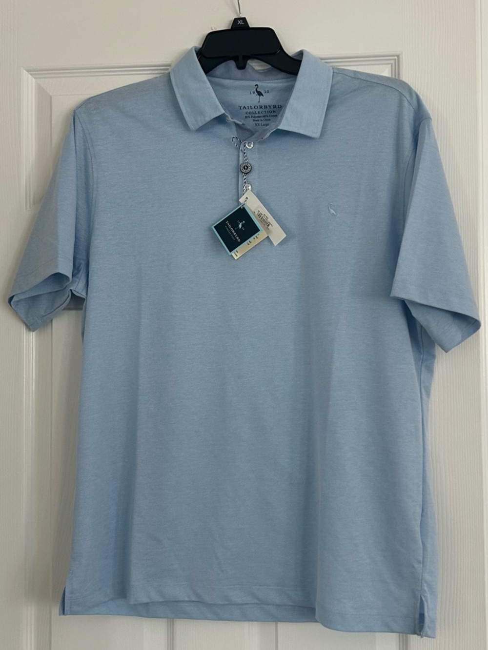 Tailorbyrd Polo Shirt XXL Light Blue NWT Men’s Golf Casual
